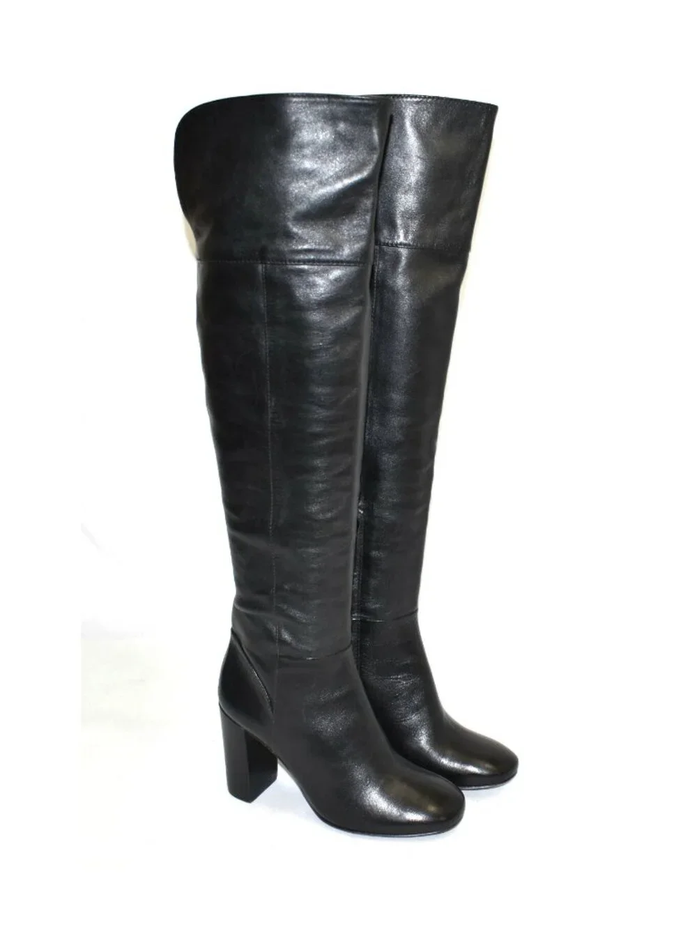 New Tory Burch Bowie Over The Knee Leather Boot Black Size 5.5 OTK DD23